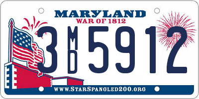 MD license plate 3MD5912