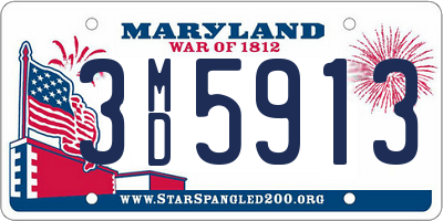 MD license plate 3MD5913
