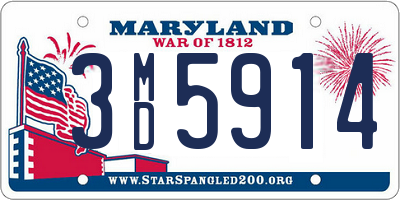 MD license plate 3MD5914
