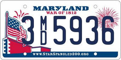 MD license plate 3MD5936