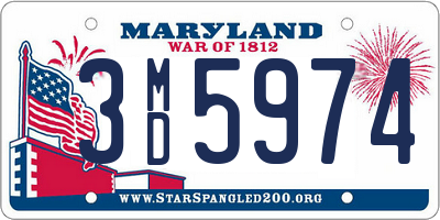 MD license plate 3MD5974