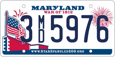 MD license plate 3MD5976