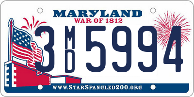 MD license plate 3MD5994