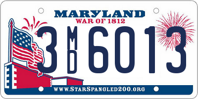 MD license plate 3MD6013
