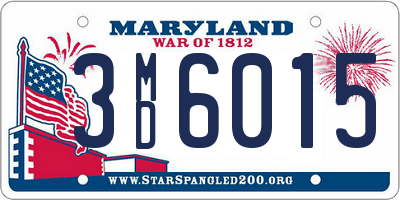 MD license plate 3MD6015