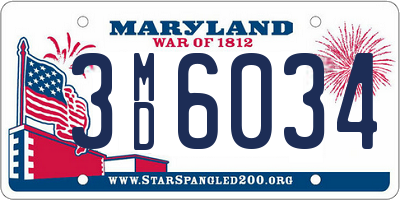 MD license plate 3MD6034