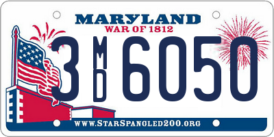 MD license plate 3MD6050