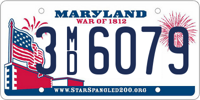 MD license plate 3MD6079
