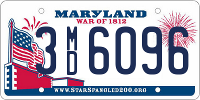 MD license plate 3MD6096