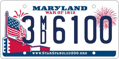 MD license plate 3MD6100