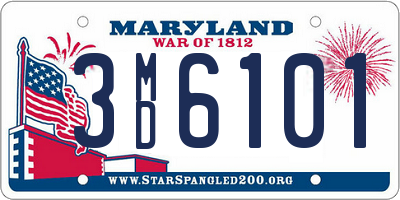 MD license plate 3MD6101