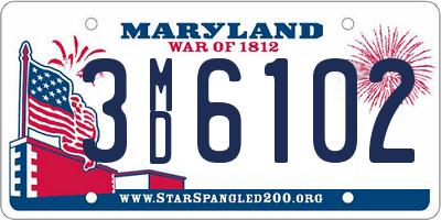 MD license plate 3MD6102