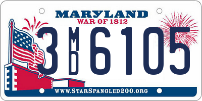 MD license plate 3MD6105