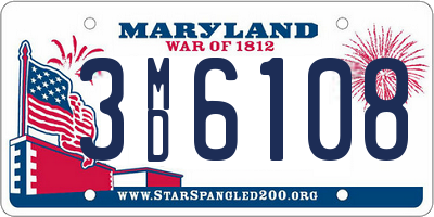 MD license plate 3MD6108