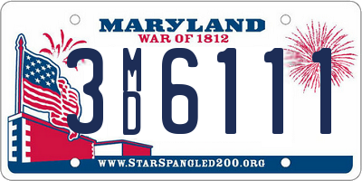 MD license plate 3MD6111