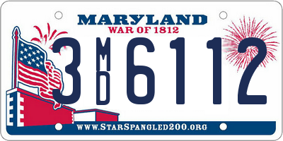 MD license plate 3MD6112