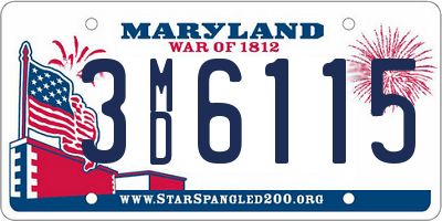 MD license plate 3MD6115