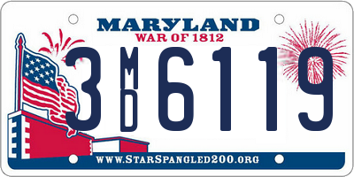 MD license plate 3MD6119