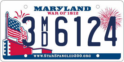 MD license plate 3MD6124