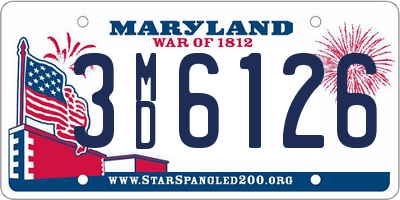 MD license plate 3MD6126