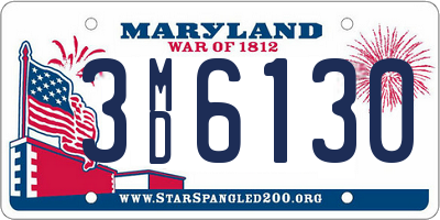 MD license plate 3MD6130