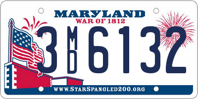 MD license plate 3MD6132