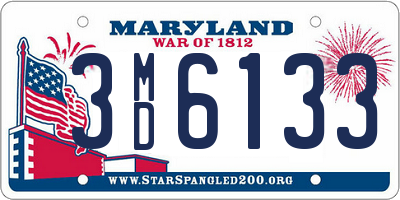 MD license plate 3MD6133