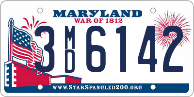 MD license plate 3MD6142