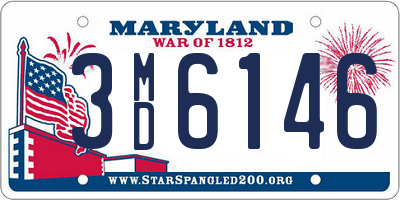 MD license plate 3MD6146