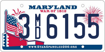 MD license plate 3MD6155