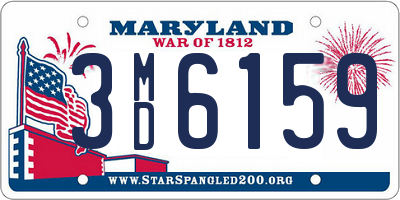 MD license plate 3MD6159