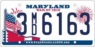 MD license plate 3MD6163