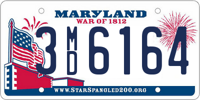 MD license plate 3MD6164