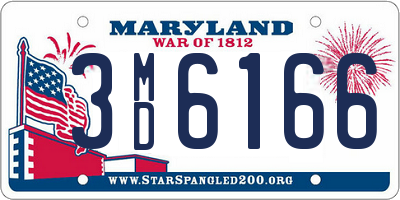 MD license plate 3MD6166