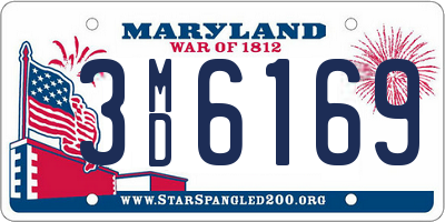 MD license plate 3MD6169