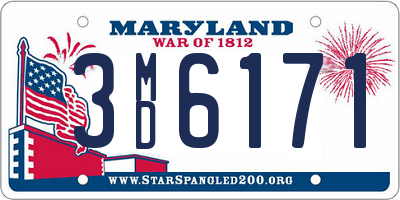 MD license plate 3MD6171