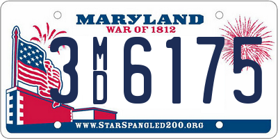 MD license plate 3MD6175