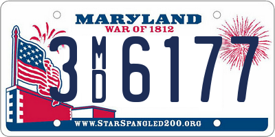 MD license plate 3MD6177