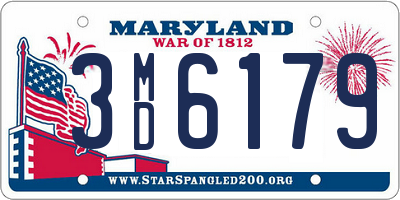 MD license plate 3MD6179