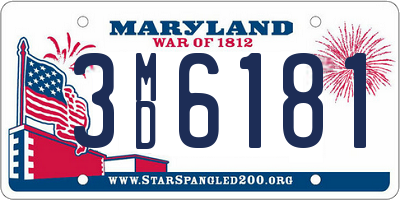 MD license plate 3MD6181