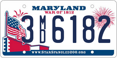 MD license plate 3MD6182