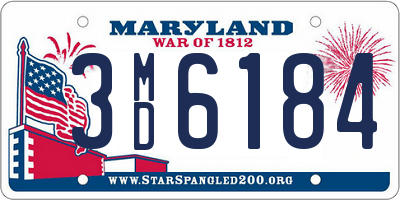 MD license plate 3MD6184