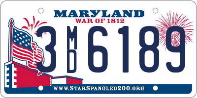 MD license plate 3MD6189