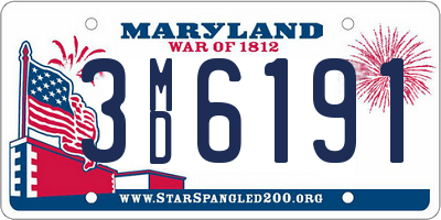 MD license plate 3MD6191