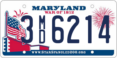 MD license plate 3MD6214