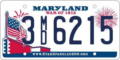 MD license plate 3MD6215