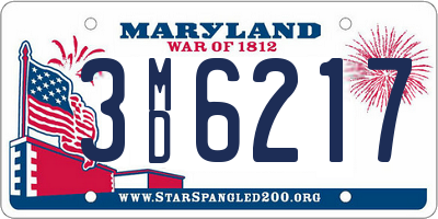 MD license plate 3MD6217