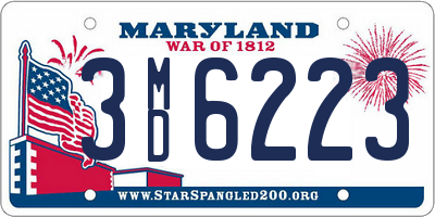 MD license plate 3MD6223