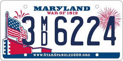 MD license plate 3MD6224