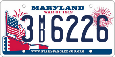 MD license plate 3MD6226